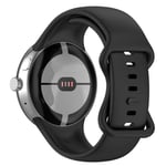 Store silikonklokkeremmer for menn som er kompatible med Google Pixel Watch 1/2 Sort