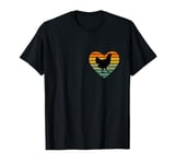 I Love Chickens Retro Heart Chicken Fan Farm Hen Chicken T-Shirt