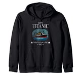 A 1912 Retro Vintage TITANIC Voyage Cruise Ship Boys Kids Zip Hoodie