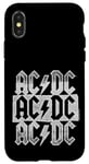 Coque pour iPhone X/XS AC/DC - Triple logo empilé vieilli