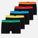 BOSS Bodywear 5 Pack Essential Cotton-Blend Trunks - M