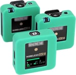 Housse De Protection En Silicone Pour Rode Wireless Go Ii Microphone, Rode Wireless Go 2 Micro Housse En Silicone Pour Système (3Pcs Lake Green)[X993]