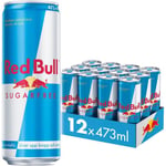 Red Bull Sugar Free -energiajuoma, 473 ml, 12-pack