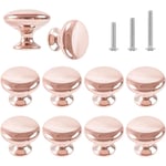 Ccykxa - Lot de 10 poignées de porte rondes en chrome poli en forme de champignon pour armoire, placard, tiroir, chambre à coucher, étagères de salle