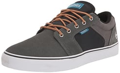 Etnies Men's Barge LS Skate Shoe, Grey/Black/Yellow, 4.5 UK