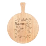 A Whole Llama Love Pizza Board Paddle Wooden Valentines Wife Girlfriend