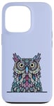 iPhone 13 Pro Owl in pink blue purple Ancient symbol of wisdom Case