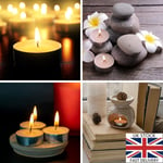 Tea Lights Candles 4-Hour Burn (50 Pack) White T Lights  Unscented 3.8 X 2.3 Cm 