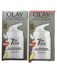 Olay Total Effects 7-in-1 Day Moisturiser Nourish & protect SPF15 50ml x 2
