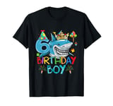 6th Birthday Shark Ocean Theme Party 6 Years Old For Boy T-Shirt