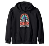 Meet Me At The Aquarium Boho Bohemian Rainbow Fish Tank Zip Hoodie