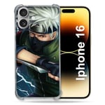 Cokitec Coque Renforcée pour Apple Iphone 16 Manga Naruto Kakashi