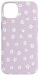 iPhone 14 Plus Pale Lilac White Ditsy Flowers Floral Pattern Case