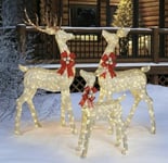 Christmas Reindeer Family Set of Three Deer Indoor Outdoor 650 LED Lights *NEW*