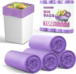 Bin Bags Small,100 Counts 10L Pedal Trash Can Bin for Bathroom,kitchen,Unscented