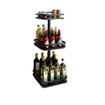 Support D'épice De Cuisine,Spice Holder Rack Non-Slip En Armoires De Cuisine Armoire Condiments Épices,Étagère À Épices Comptoir Support D'épice Et L'étagère En Métal,De Cuisine Organiseur,Third floor