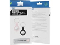 Wave Silicone Protector With Key Ring, Apple Airtag, Pink