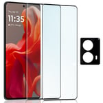 2-Pack Motorola G85 Skärmskydd & 1-Pack linsskydd - Härdat Glas 9H - Super kvalitet 3D