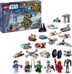 LEGO Star Wars Advent Calendar 2024 for Kids, 18 Collectible Mini Build Toys, 6