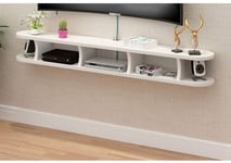 Étagères de télévision flottantes en Bois, étagères murales pour Console multimédia, étagères de Rangement pour boîte de télévision, étagères de Rangement pour routeurs Holder-A 140Cm (55 Pouces)