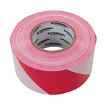 Faithfull Ruban de signalisation de chantier Rouge et blanc 70 mm X 500 m