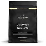 Protein Works - Diet Whey Protein Isolate 90 | Whey Isolate Protein Powder | Low Calorie Protein Shake | 20 Servings | Unflavoured | 500g