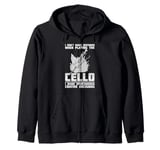 Cello Instrument Funny Playing Musical Lesson Zip Hoodie