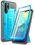 SUPCASE Case for Huawei P30 Pro (2019 Release), Unicorn Beetle Pro Series Full-Body Dual Layer Rugged Case with Holster & Kickstand (Blue)