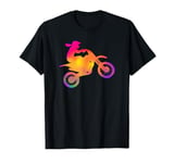 Rainbow Dirt Bike Girls' Motocross Offroad Racing Motorcycle T-Shirt