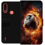 Lommeboketui til Motorola Moto E7 Power med Fotball motiv