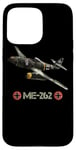 Coque pour iPhone 15 Pro Max La Seconde Guerre mondiale 2 avion de chasse allemand ME 262