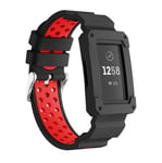 Fitbit Charge 3      Silicone Strap   Black/Red