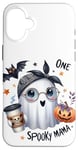 Coque pour iPhone 16 Plus Spooky Mama Ghost Halloween Boo Automne Halloween Fantôme