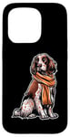 iPhone 15 Pro English Setter Dog Scarf Pumpkin Autumn Happy Thanksgiving Case