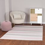 Surya Nantes Tapis Moderne Abstrait - Tapis Salon, Salle à Manger, Chambre Adulte et Ado, Cuisine, Bureau - Tapis Design Marbre Moucheté Multicolore, Tapis Poil Ras Doux 160x213cm - Rose, Gris, Blanc