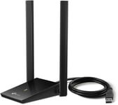 Clé WiFi AC1300 Mbps Archer T4U Plus, dongle wifi, wifi usb, clé wifi puissante, antenne à gain élevé 5dBi, garantie 3 ans, Compatible avec Windows 11/10/8.1/8/7 (32/64 bit) et macOS