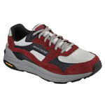 Skechers Global MEMORY FOAM Mens - Red Leather - Size UK 7