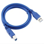 RoGer USB 3.0 A-plug AM-BM Printer Cable 1.5m Blue