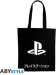 Playstation Black Katakana Tygkasse 37x42 cm