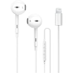 Lightning Earphone iPhone Hörlurar Hörlurar Öronsnäckor med