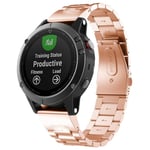 Urrem til Garmin Fenix 5S/6S/7S - Rustfrit stål - 20 mm - Rose