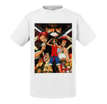 T-Shirt Enfant Luffy Shank Ace Gold Roger One Piece Manga