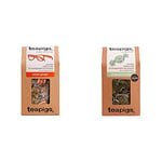 Teapigs Sweet Ginger Tea Bags Made With Whole Leaves (1 Pack of 50 Tea Bags) & Peppermint Herbal Tea Bags Made With Whole Leaves (1 Pack of 50 Teabags)