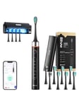 Bitvae Elektrisk tannbørste Sonic toothbrush with app and tip set travel case and UV sterilizer S2+HD2 (black)