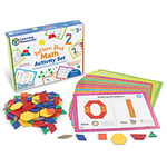 Learning Resources Ensemble d'activités de blocs géométriques multicolore, 124 pièces, 40 Activités, jeux éducatifs, mathématiques préscolaires, nombres et comptage, Montessori, Enfants 5 6 7 ans et +