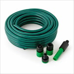 Meter Garden 15m Hose Reel Pipe And Nozzles Hosepipie Spray Nozzle Set