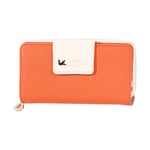 Plånbok Dam Multi-card bifold lång dragkedja Clutch handväska orange