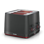 MyMoment Infuse TAT3M143GB - Stylish 4-Slice Toaster with 7 browning levels, Reheat/Defrost, Auto Shut-Off, High Lift and Crumb Tray, in Matte Black