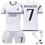 23-24 Ronaldo 7 Real Madrid tröja Ny säsong Senaste fotbollströjor för vuxna barn VTY-Xin Adult XL（180-190cm）