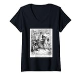 Womens Don Quixote by Gustave Dore V-Neck T-Shirt